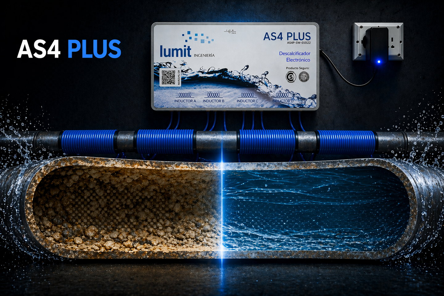 Lumit AS4 PLUS — descalcificador electrónico antisarro